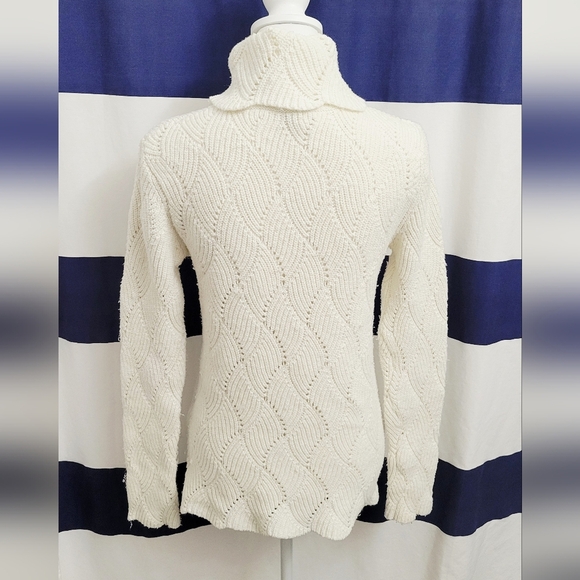 Sundance Women's White Cowl Neck Textured Sweater | Size Medium - Picture 2 of 6
